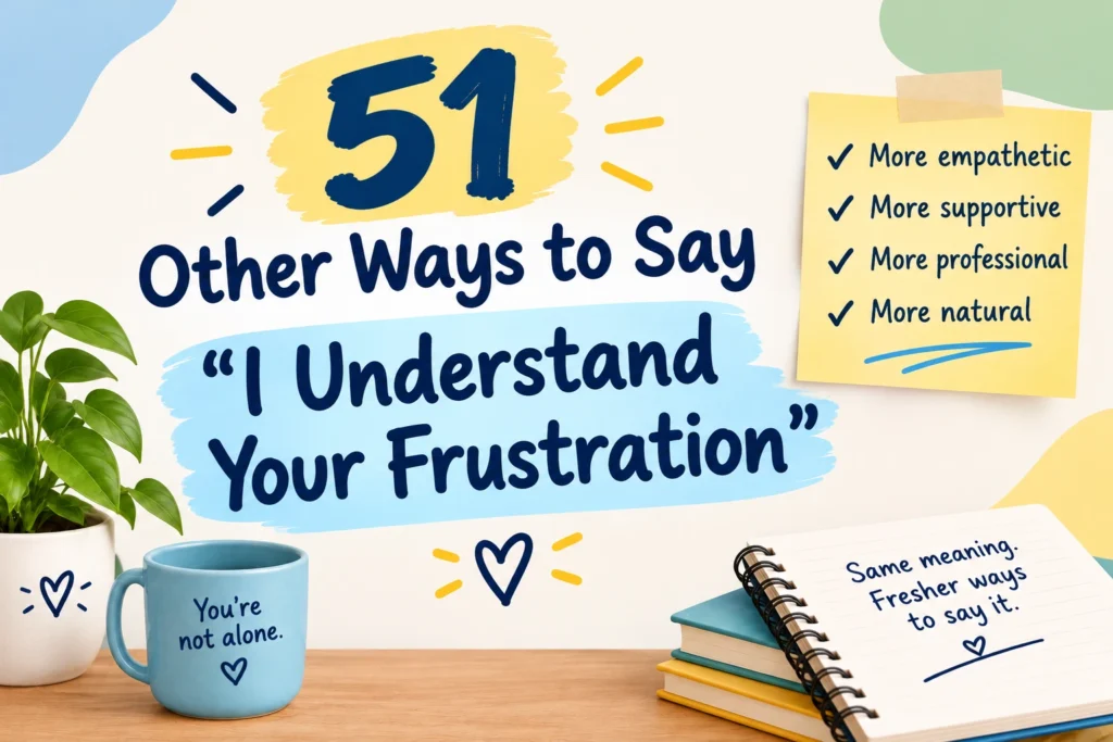 other ways to say i understand your frustration