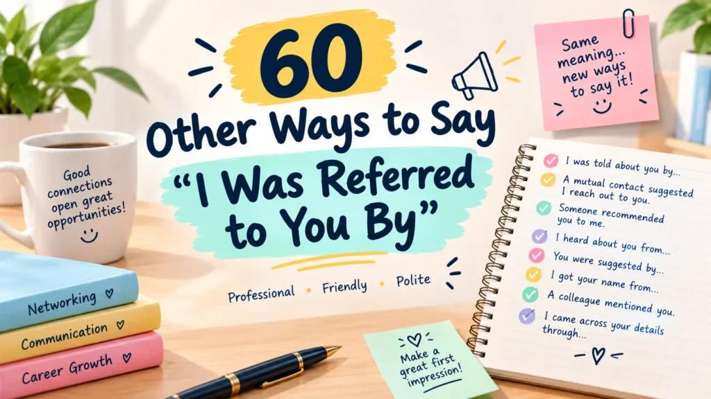 other ways to say i was referred to you by