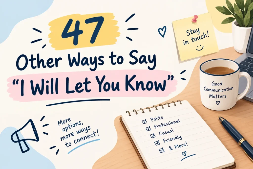 other ways to say i will let you know