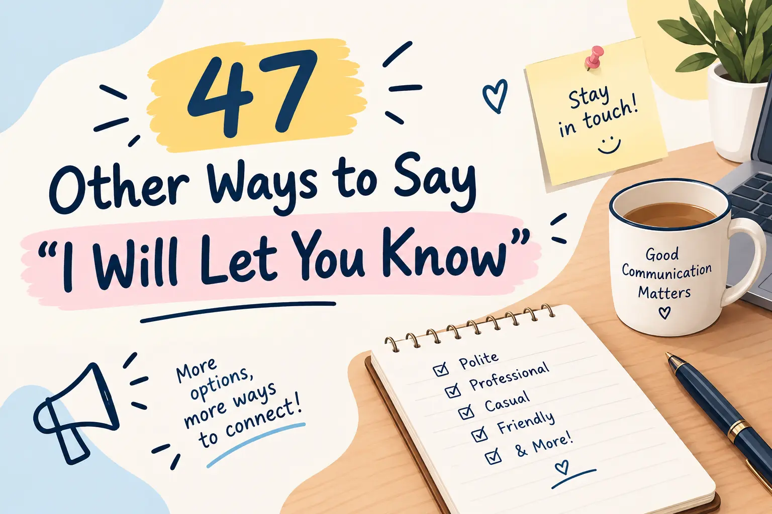 other ways to say i will let you know