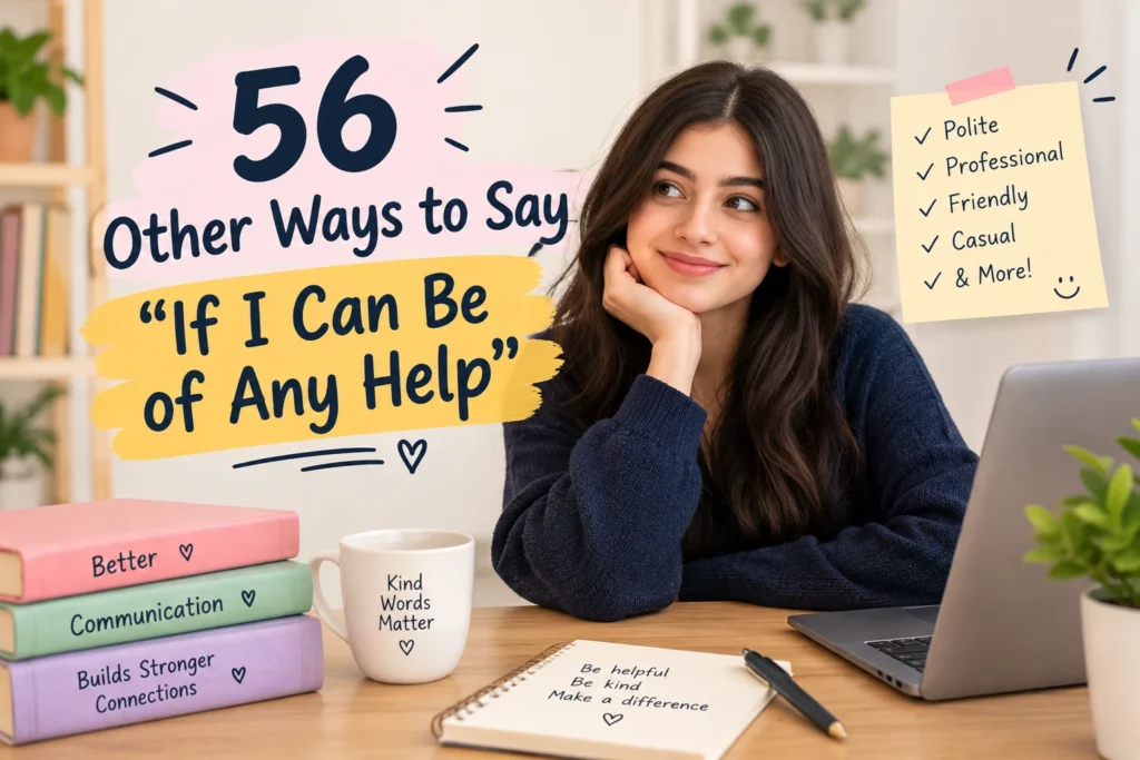 other ways to say if i can be of any help