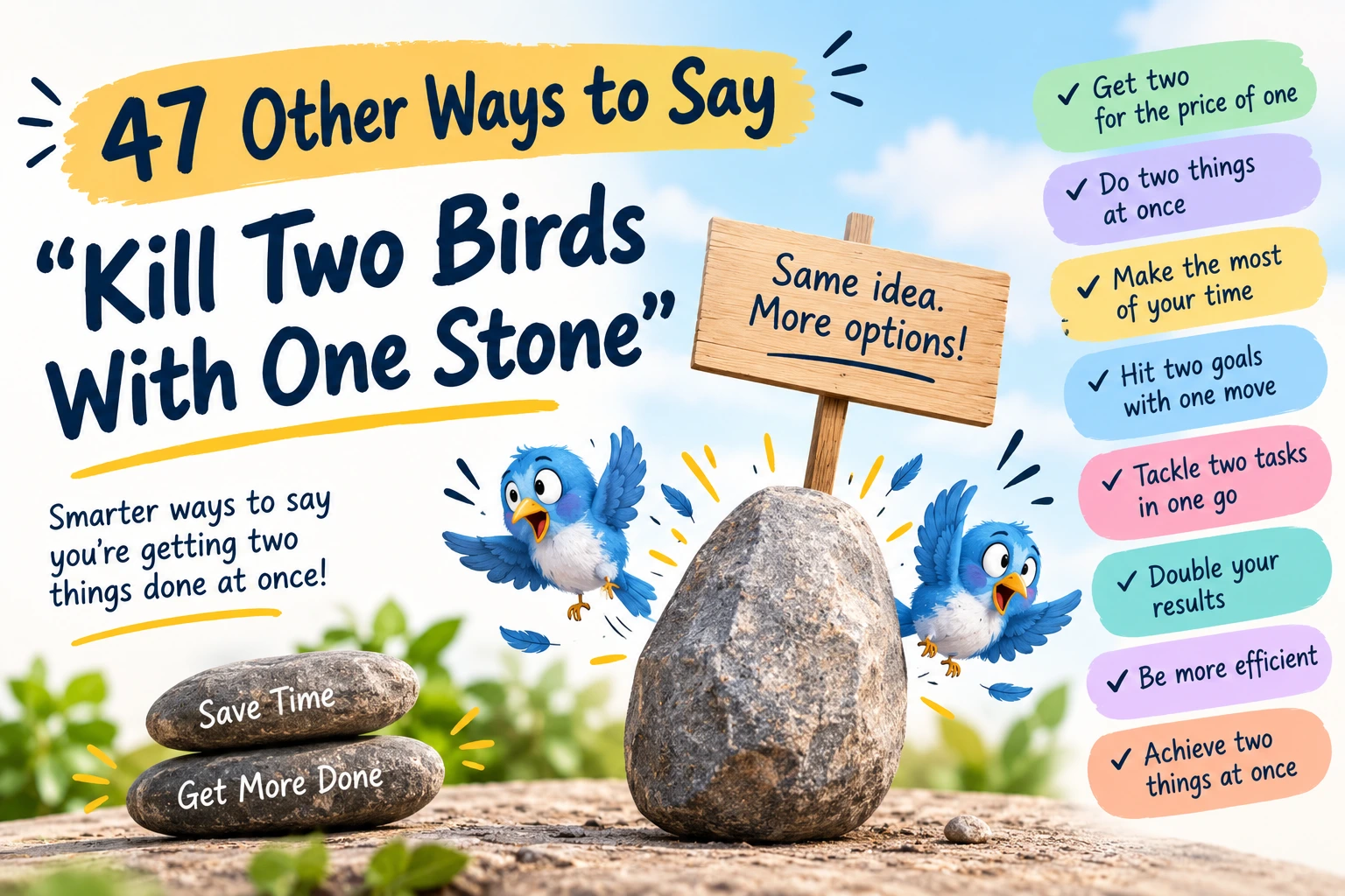 other ways to say kill two birds with one stone