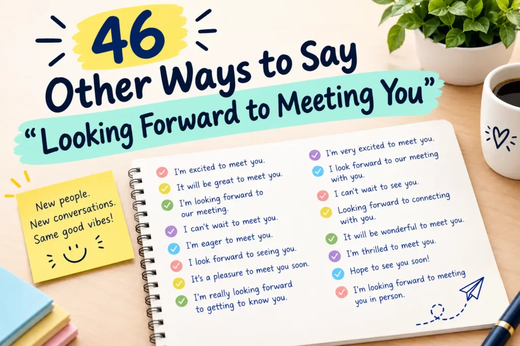 other ways to say looking forward to meeting you