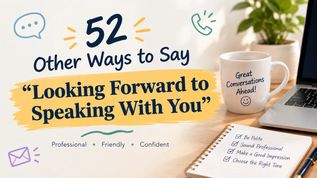 other ways to say looking forward to speaking with you