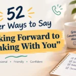 other ways to say looking forward to speaking with you