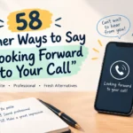 other ways to say looking forward to your call