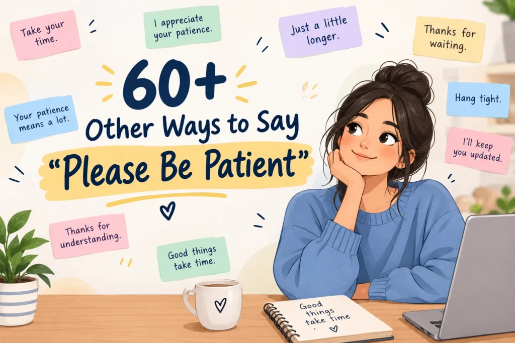 other ways to say please be patient