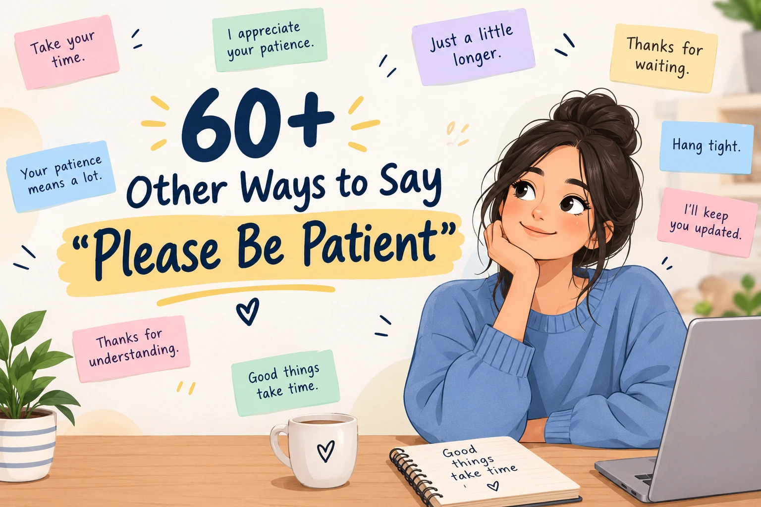 other ways to say please be patient