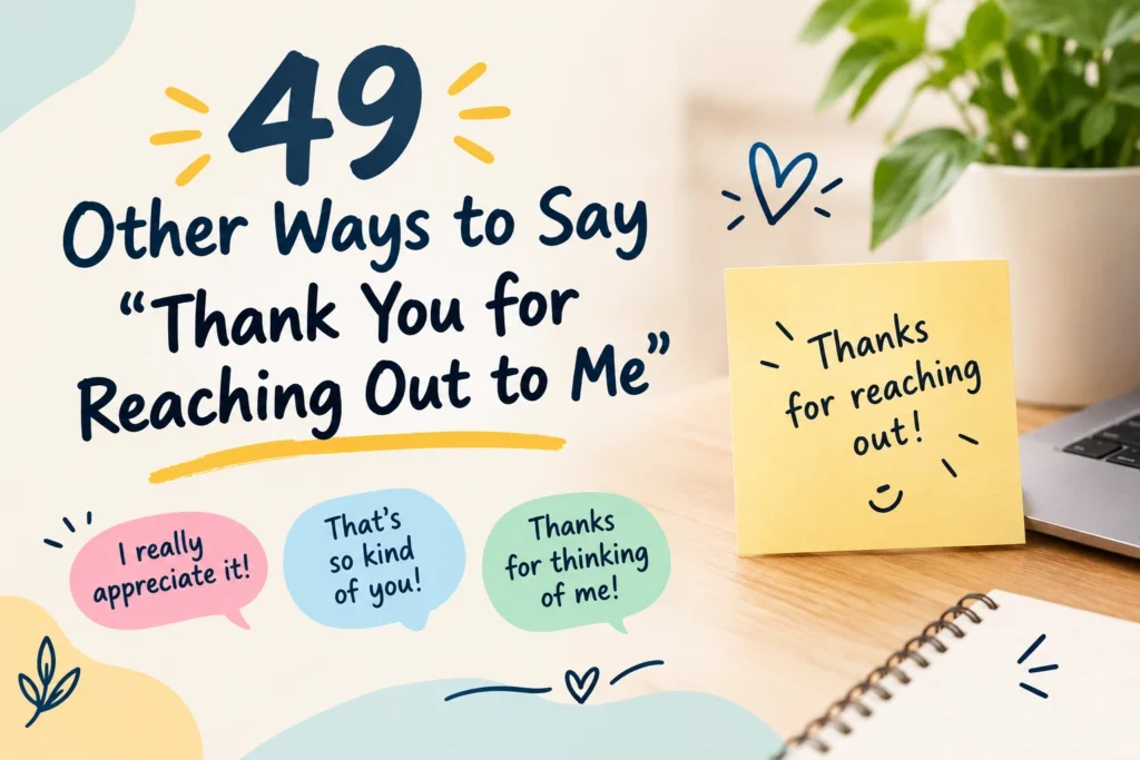 other ways to say thank you for reaching out to me
