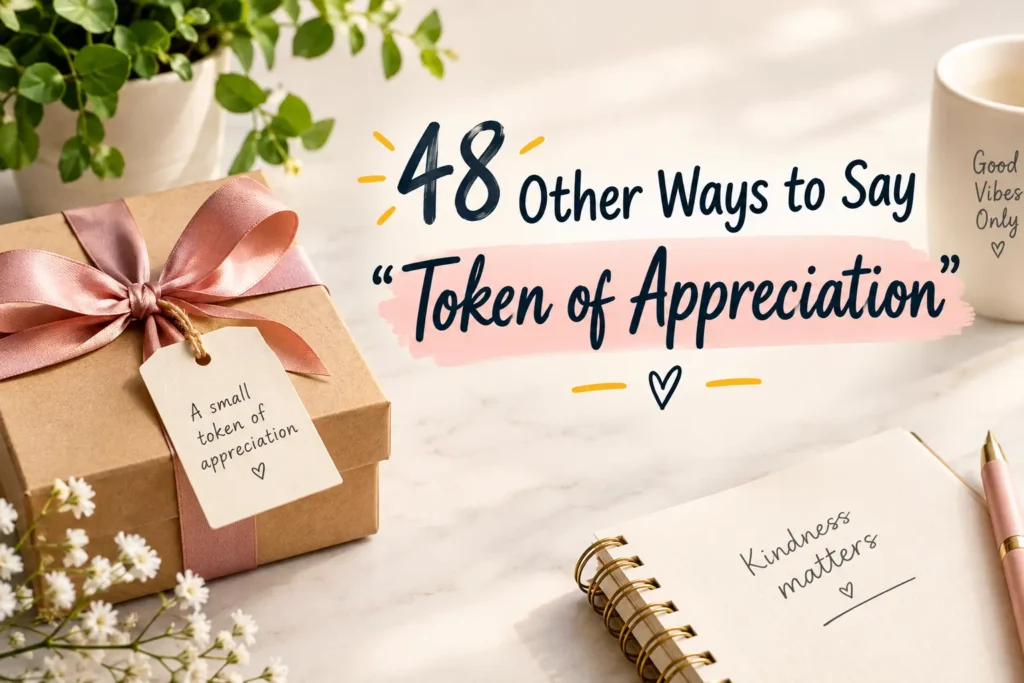 other ways to say token of appreciation