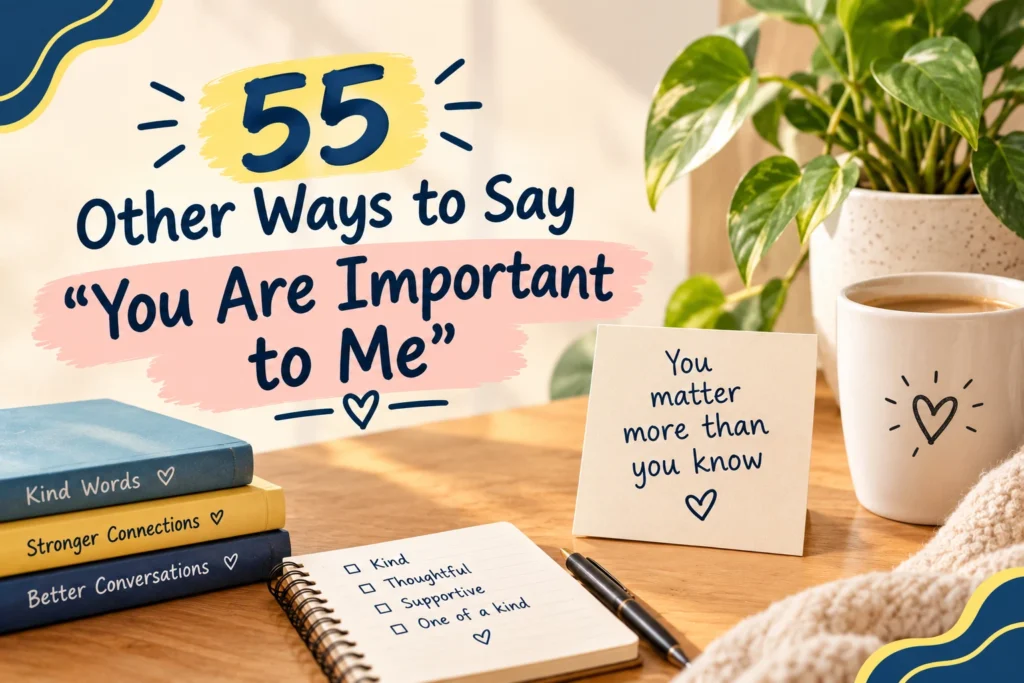 other ways to say you are important to me