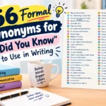 formal synonyms for did you know