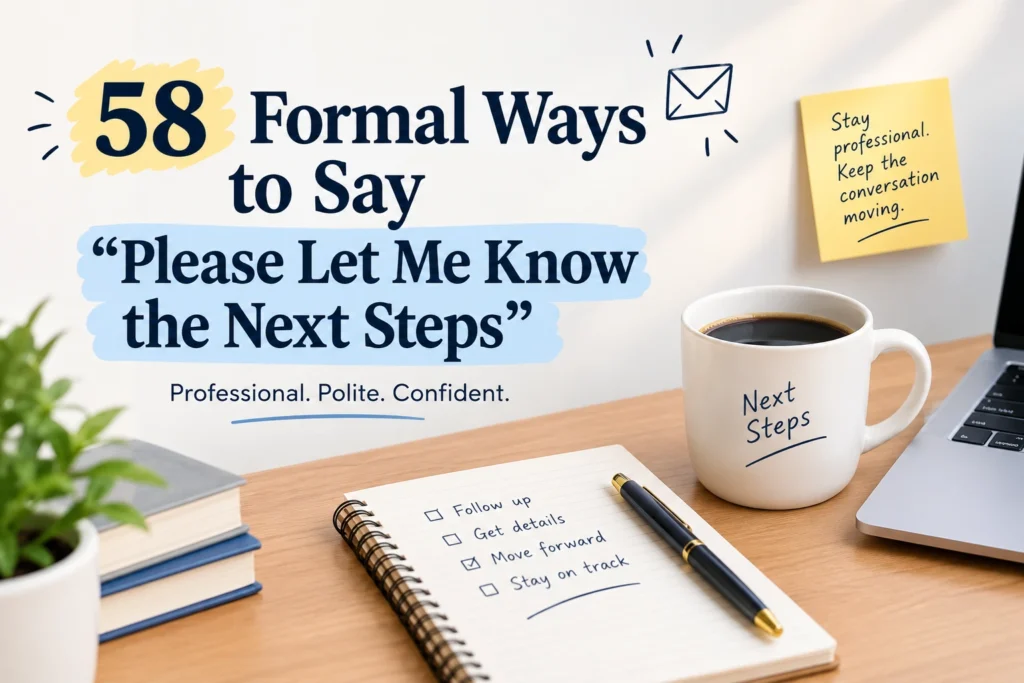 formal ways to say please let me know the next steps