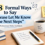 formal ways to say please let me know the next steps