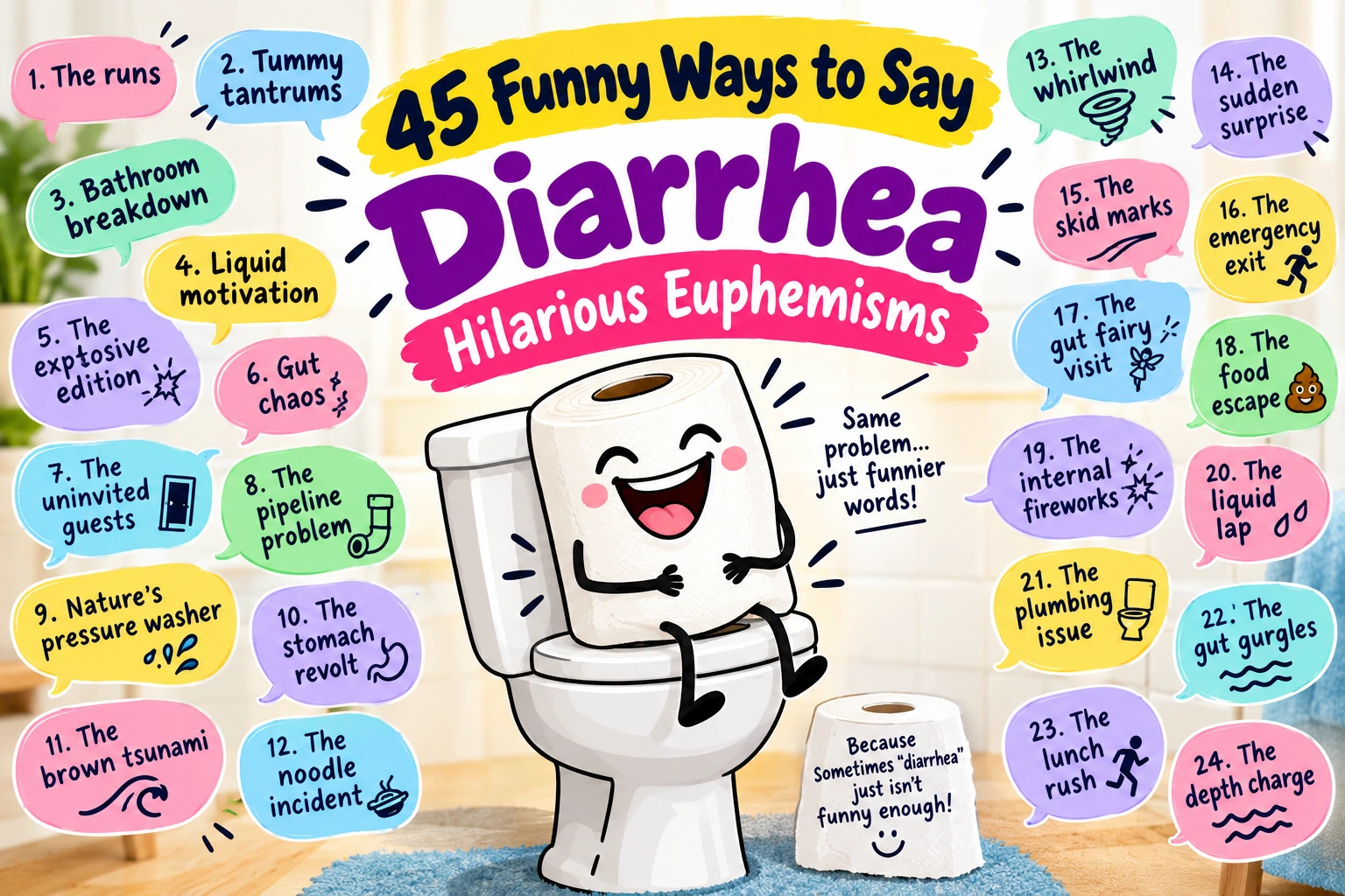 funny ways to say diarrhea