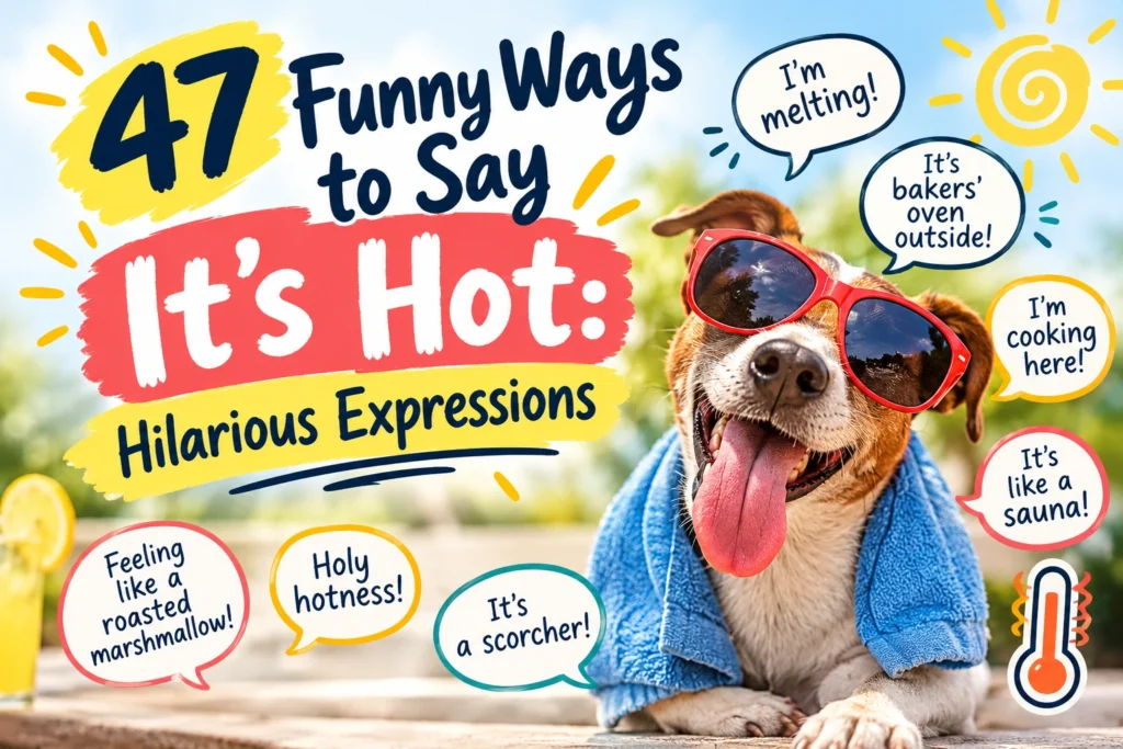 funny ways to say its hot
