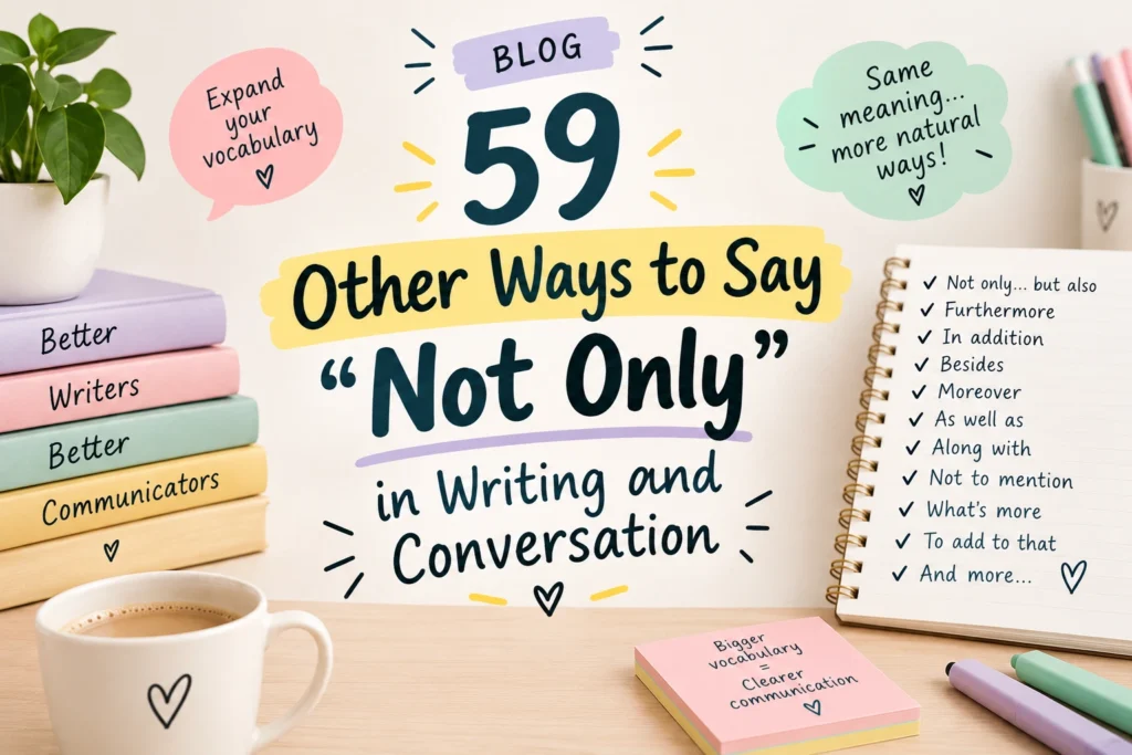 other ways to say not only