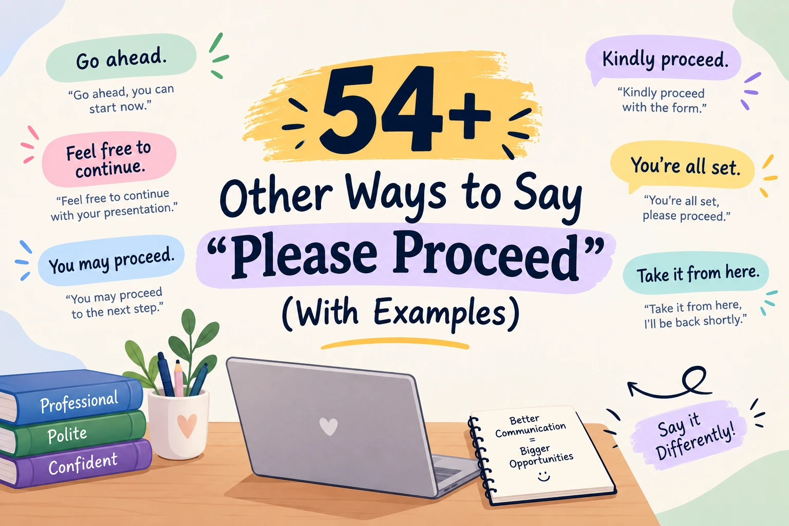 other ways to say please proceed