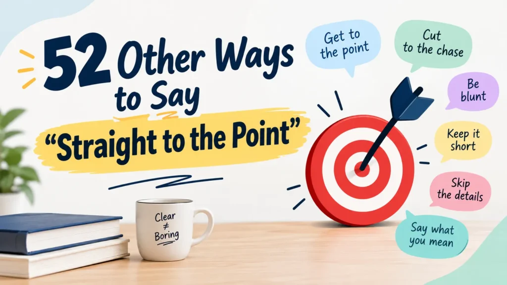 other ways to say straight to the point