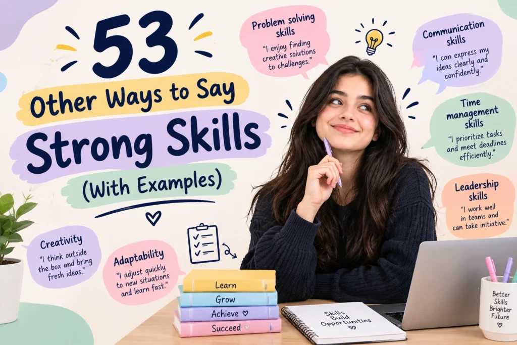 other ways to say strong skills