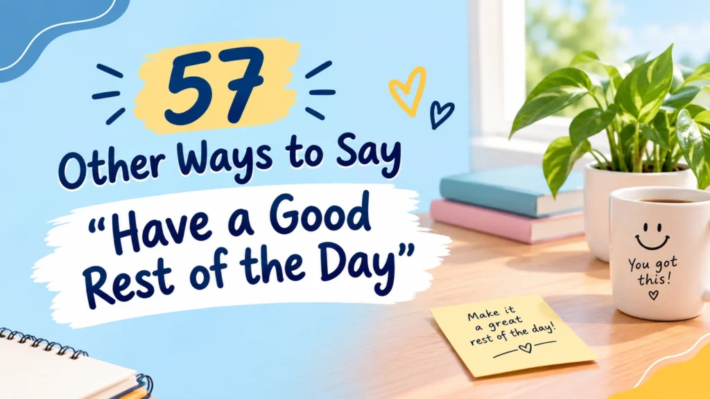 other ways to says have a good rest of the day