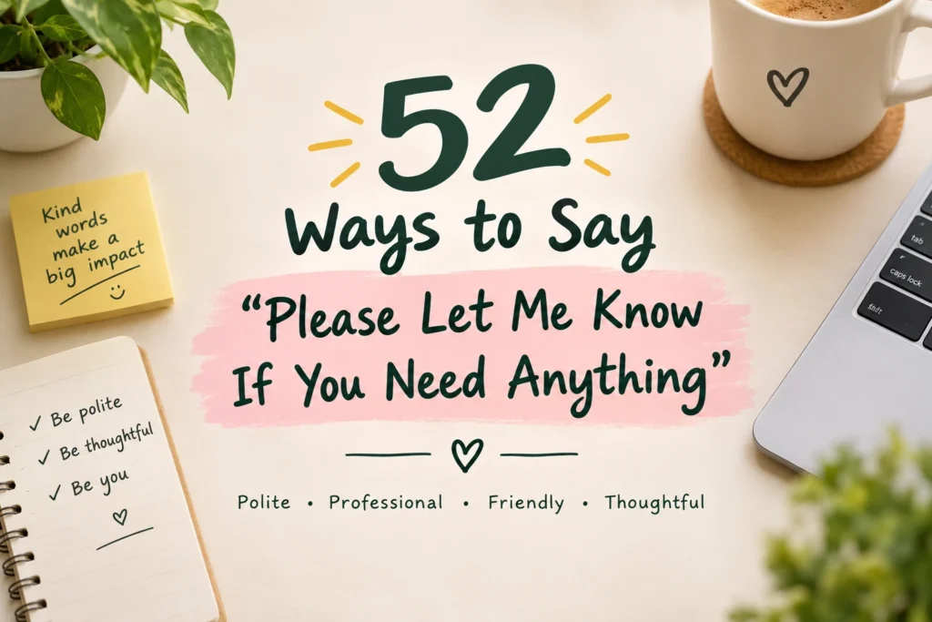ways to say please let me know if you need anything